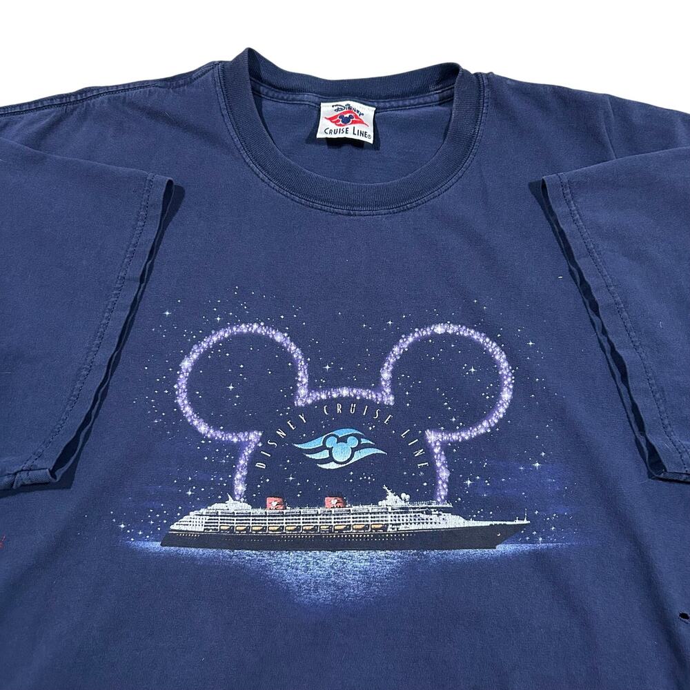 Vintage Official Disney Cruise Line Graphic T-Shirt Men’s 3XL Navy Blue